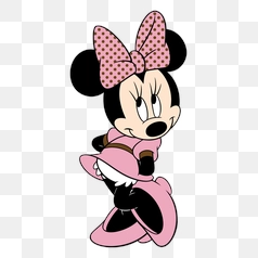 Minnie Mouse in Adorable Pink Outfit – Transparent PNG Image