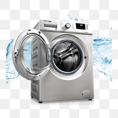 Modern Stainless Steel Washing Machine