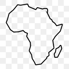 Outline of Africa with Vector Style