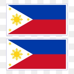 Philippine Flags Side By Side Design