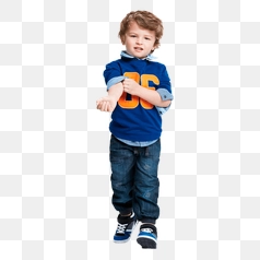 Playful Kid in Casual Outfit