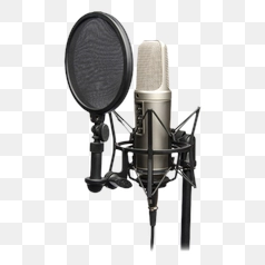 Professional Recording Studio Microphone Setup – Transparent PNG Image