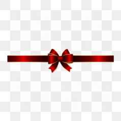 Red Ribbon Bow for Gift Wrapping – Transparent PNG Image