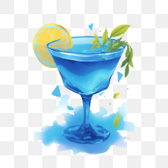 Refreshing Blue Cocktail