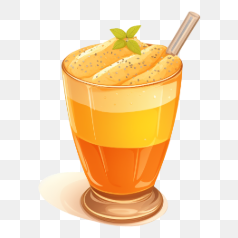 Refreshing Orange Drink – Transparent PNG Image