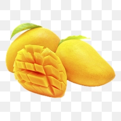 Ripe Mangoes with Cut Slice