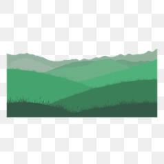 Rolling Green Hills Silhouette
