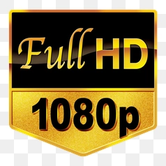 Shiny Full HD 1080p Badge Logo