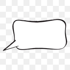 Simple Black Speech Bubble Illustration – Transparent PNG Image
