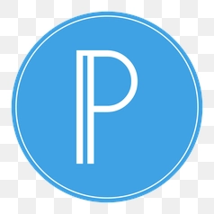 Simple Blue P Icon Design