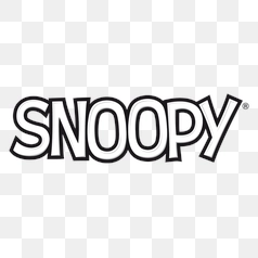 Snoopy Logo in White on Black