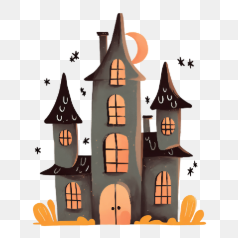Spooky Haunted House – Transparent PNG Image
