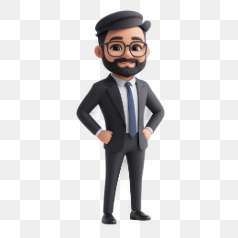 Stylish Businessman in Suit – Transparent PNG Image