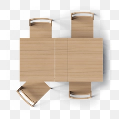 Stylish Dining Table with Chairs Top View
