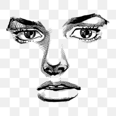Stylized Portrait with Detailed Features