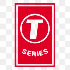 T Series Logo on Red Background