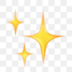 Three Sparkling Stars Gold Shimmer – Transparent PNG Image