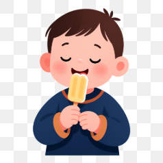toddler eating popsicle – Transparent PNG Image