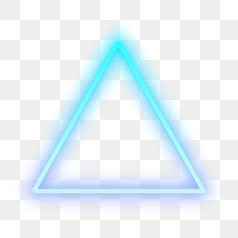 Vibrant Blue Neon Triangle Outline