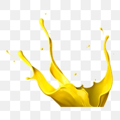 Vibrant Yellow Paint Splash Effect – Transparent PNG Image