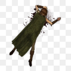 Victim in Dark Fantasy Scene – Transparent PNG Image