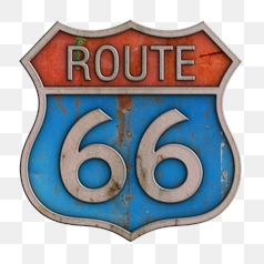 Vintage Route 66 Road Sign