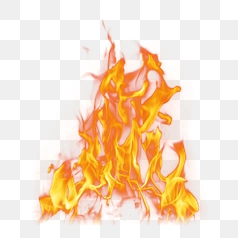 Vivid Flames in Motion Clipart – Transparent PNG Image