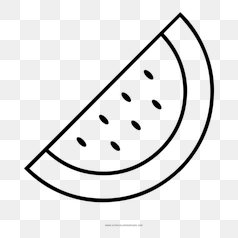 Watermelon Slice Outline for Coloring
